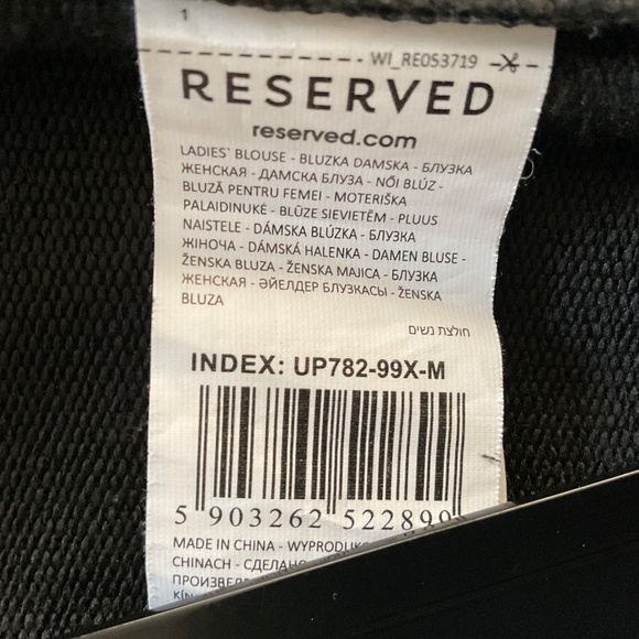 Reserved Women’s Sweatshirt Sz M Black Denim Distressed Sleeves Grunge Edgy Top - Picture 11 of 12